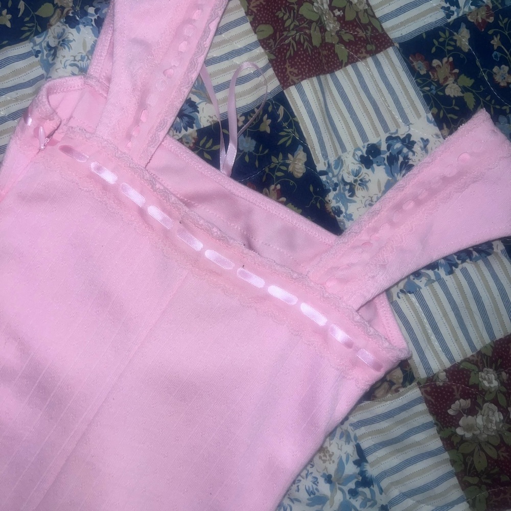 Square Neck Ribbon Mini Dress - Picture 3 of 6